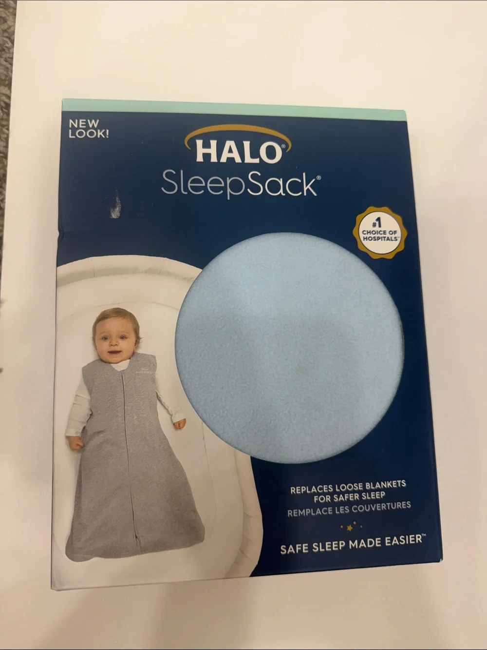 Halo Sleepsack blue Micro-Fleece size 12-18 months.NWT